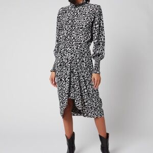 Isabel Marant Animal Print Siloe Midi Dress (French size 38, USA size 6)